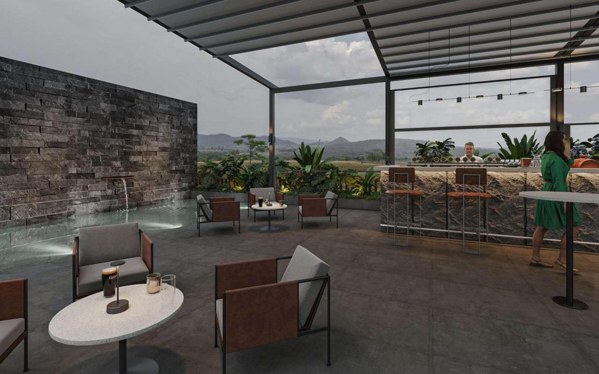 Radisson Resort And Spa Lonavala Ngoại thất bức ảnh 3D rendering of a rooftop bar